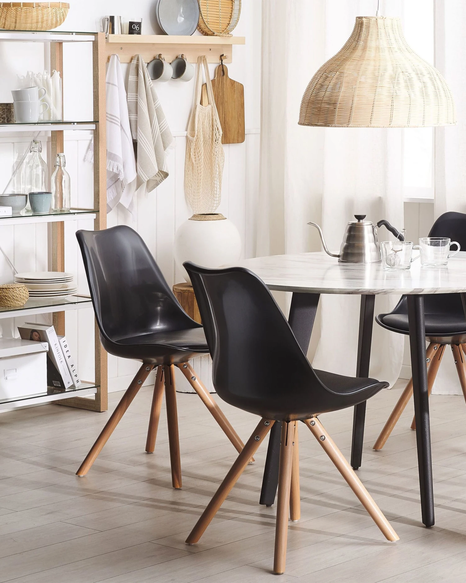 Set Of 2 Dining Chairs Gloss Black DAKOTA 2 Set Of 2 Dining Chairs Gloss Black DAKOTA - Image 2