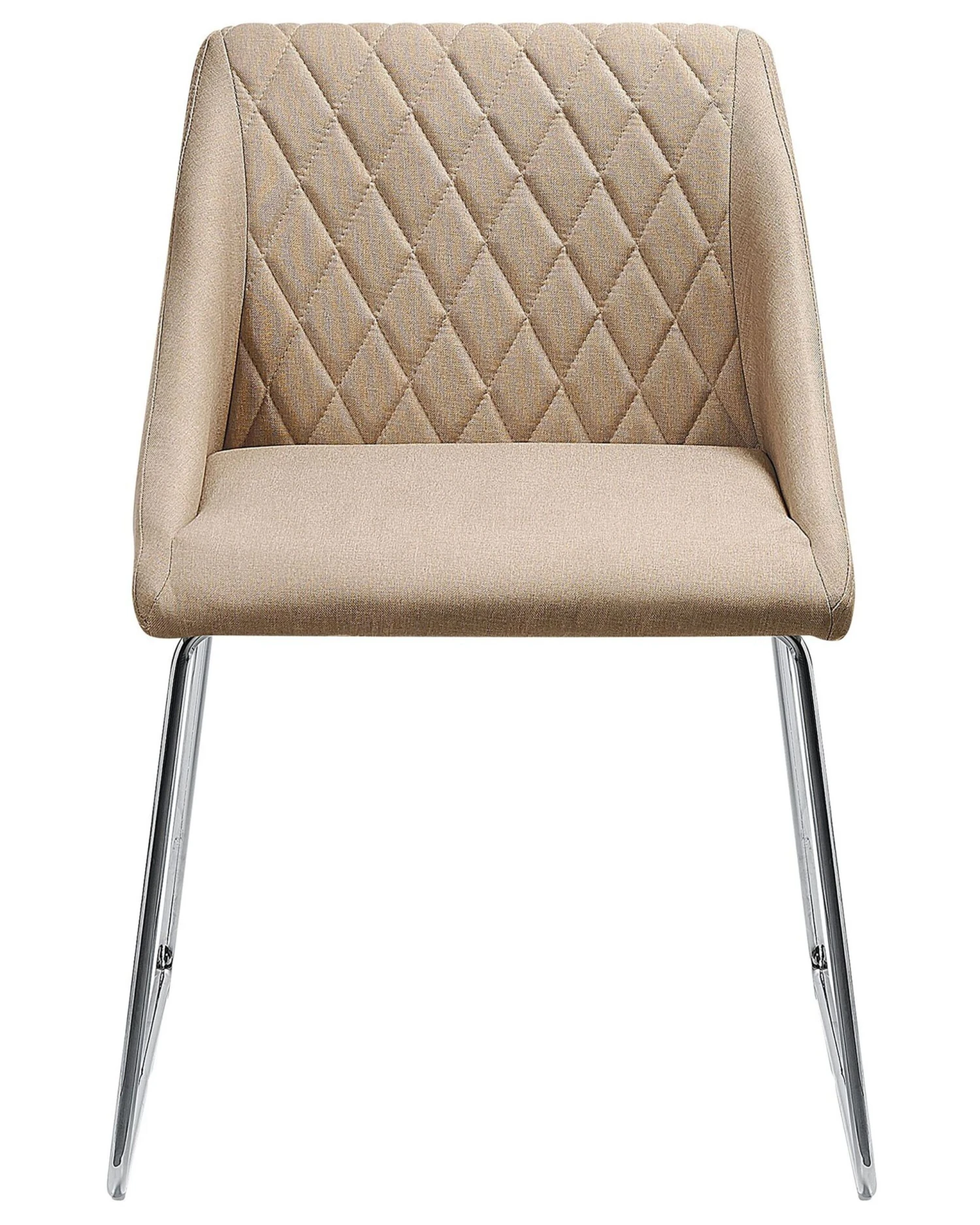 Set Of 2 Fabric Dining Chairs Beige ARCATA - Image 5