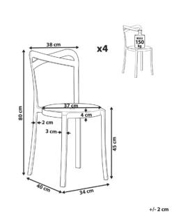 Set Of 4 Dining Chairs Black CAMOGLI -Best Furniture Store undef src sa picid 809312 type whitesh image scaled