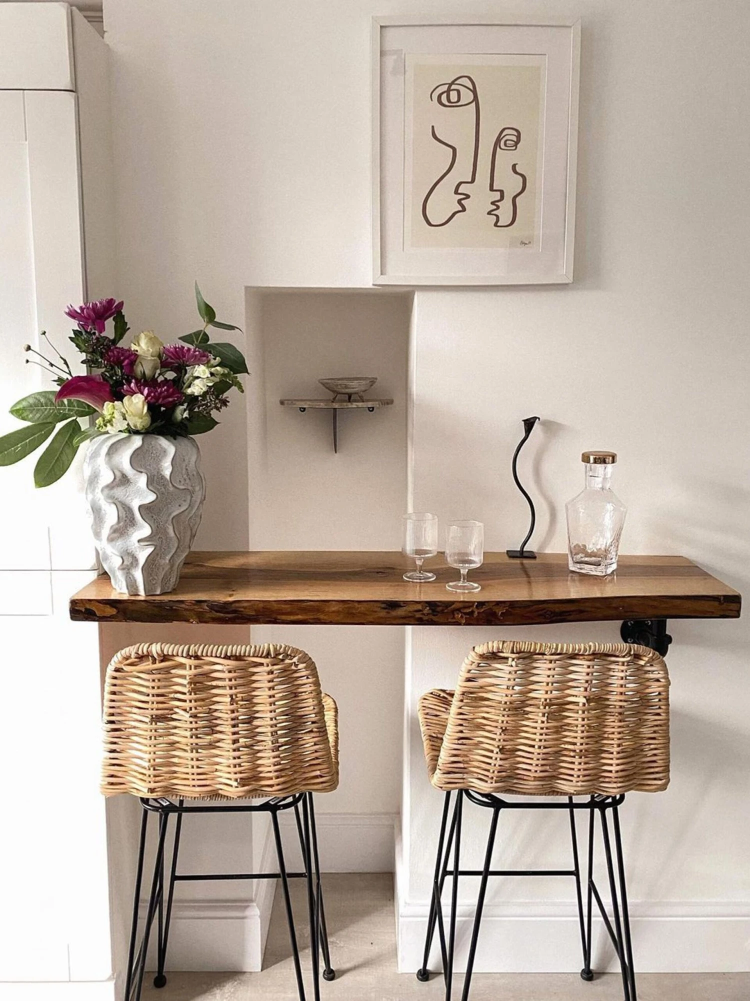 Set Of 2 Rattan Bar Chairs Natural CASSITA - Image 3