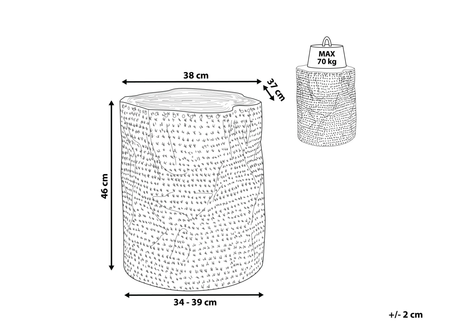 Teak Accent Side Table Silver GORDON - Image 10