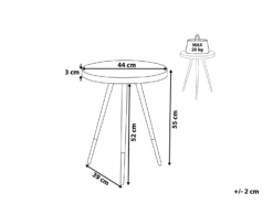 Side Table White Marble Effect With Silver RAMONA -Best Furniture Store undef src sa picid 815139 type whitesh image scaled