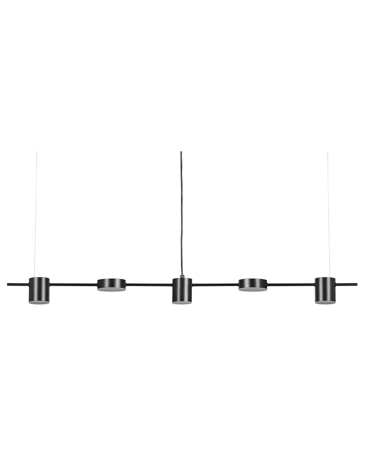 5 Light Metal LED Pendant Lamp Black SESTRA
