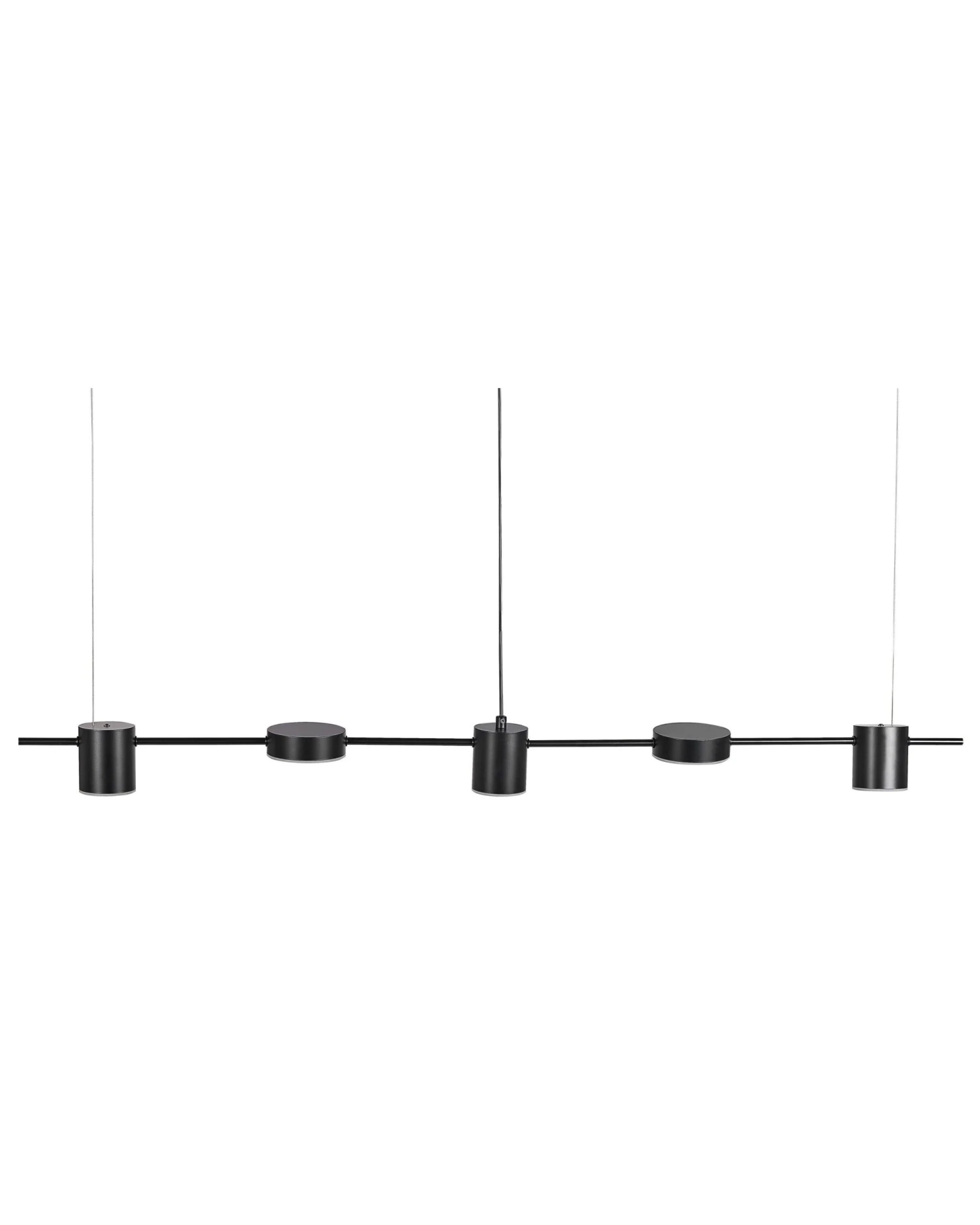 5 Light Metal LED Pendant Lamp Black SESTRA - Image 4