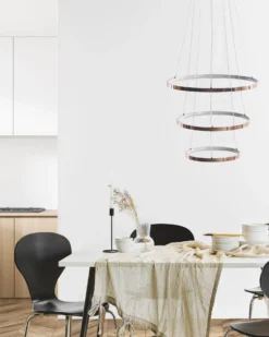 Metal LED Pendant Lamp Rose Gold ATREK -Best Furniture Store undef src sa picid 816470 type whitesh image scaled