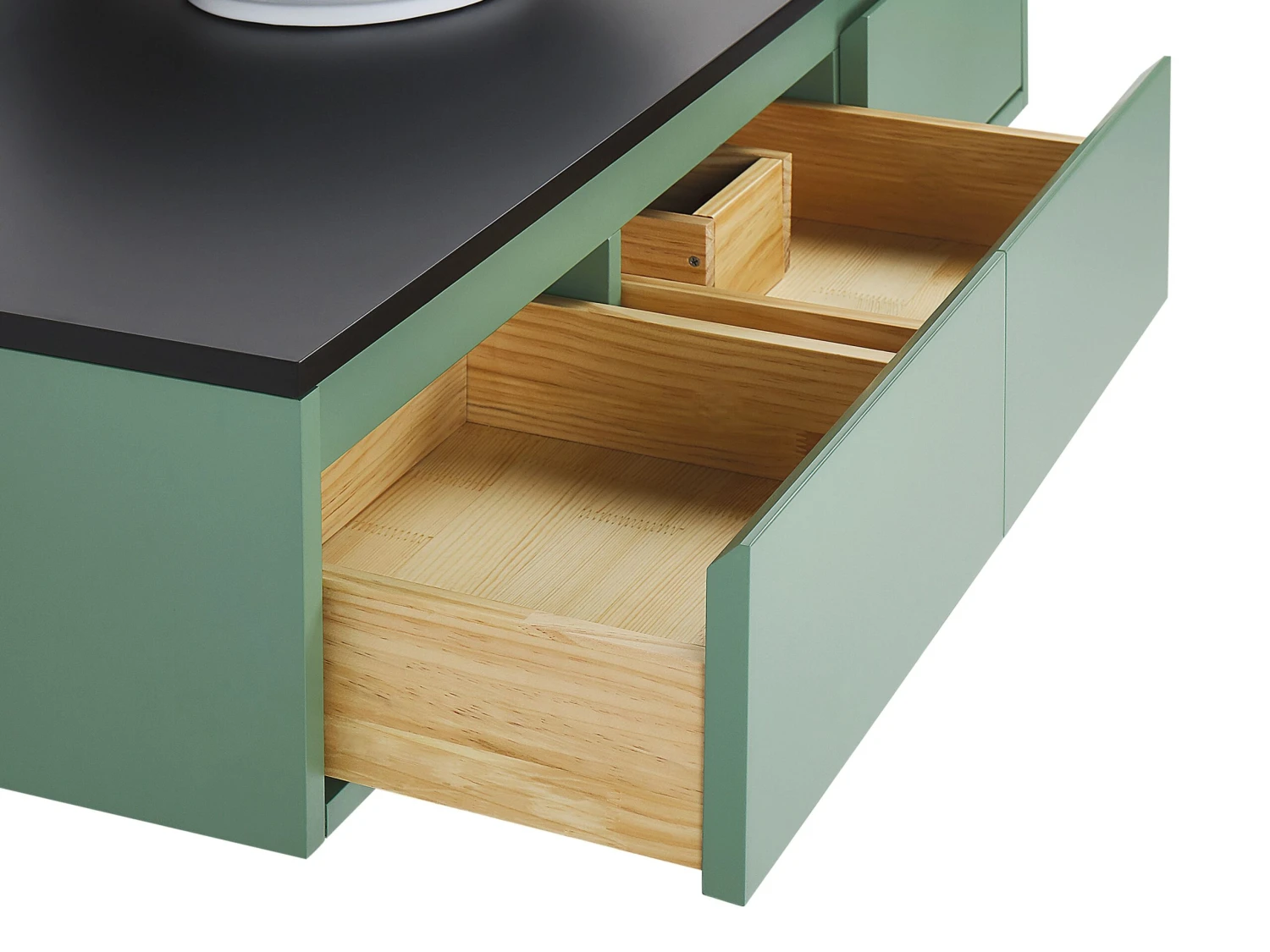 4 Piece Bathroom Furniture Set Green And Light Wood ZARAGOZA - Image 6