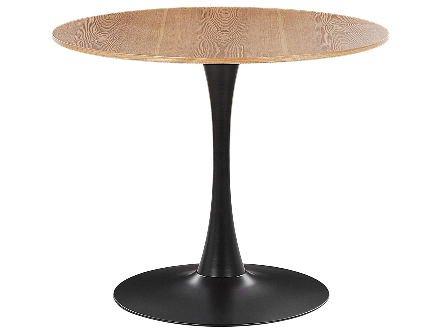Round Dining Table ⌀ 90 Cm Light Wood With Black BOCA 1 Round Dining Table ⌀ 90 Cm Light Wood With Black BOCA