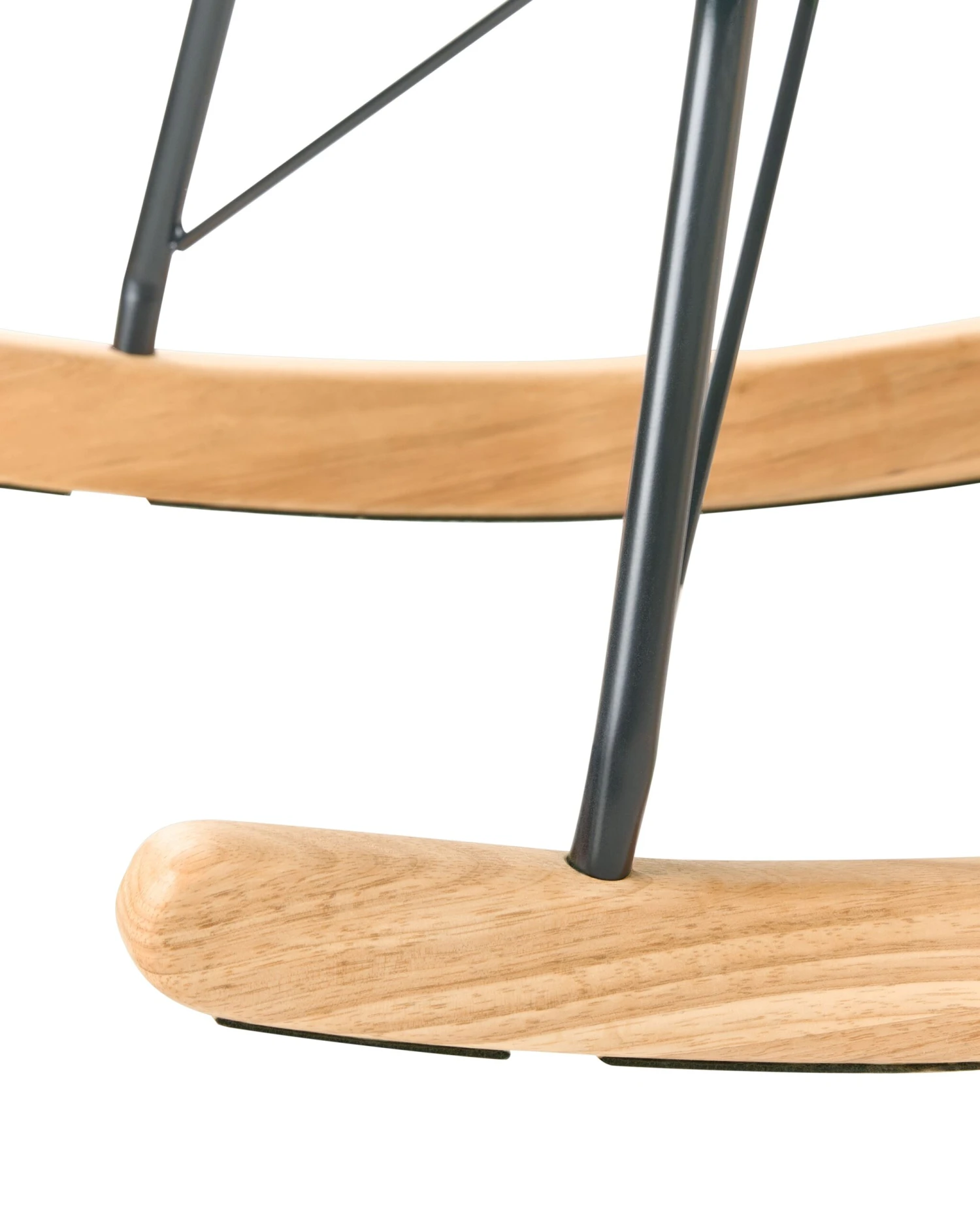 Velvet Rocking Chair Black ELLAN - Image 6