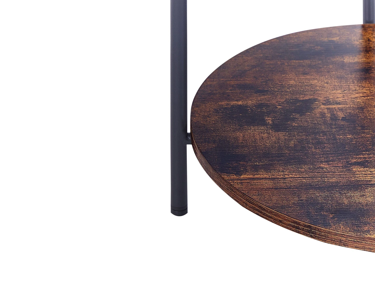 Tray Top Side Table Black With Dark Wood BORDEN - Image 6