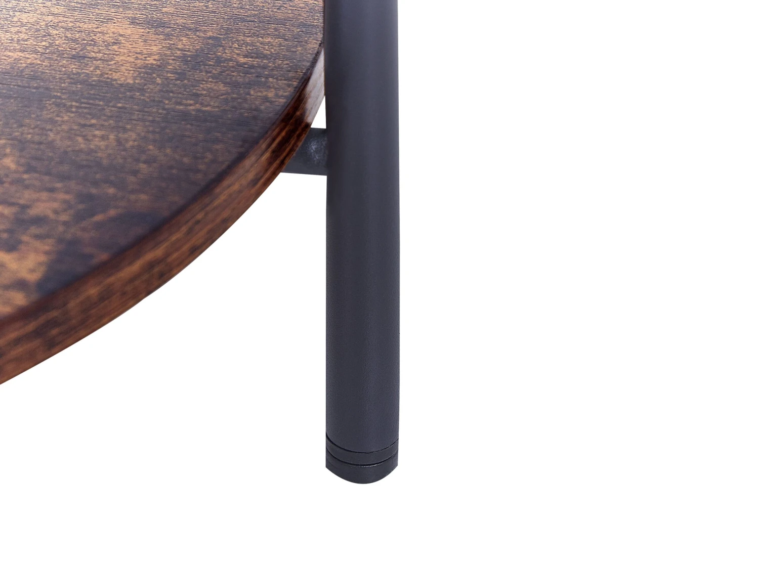 Tray Top Side Table Black With Dark Wood BORDEN - Image 8
