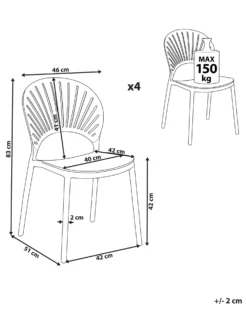 Set Of 4 Plastic Dining Chairs Pink OSTIA 17 Set Of 4 Plastic Dining Chairs Pink OSTIA -Best Furniture Store undef src sa picid 825369 type whitesh image scaled