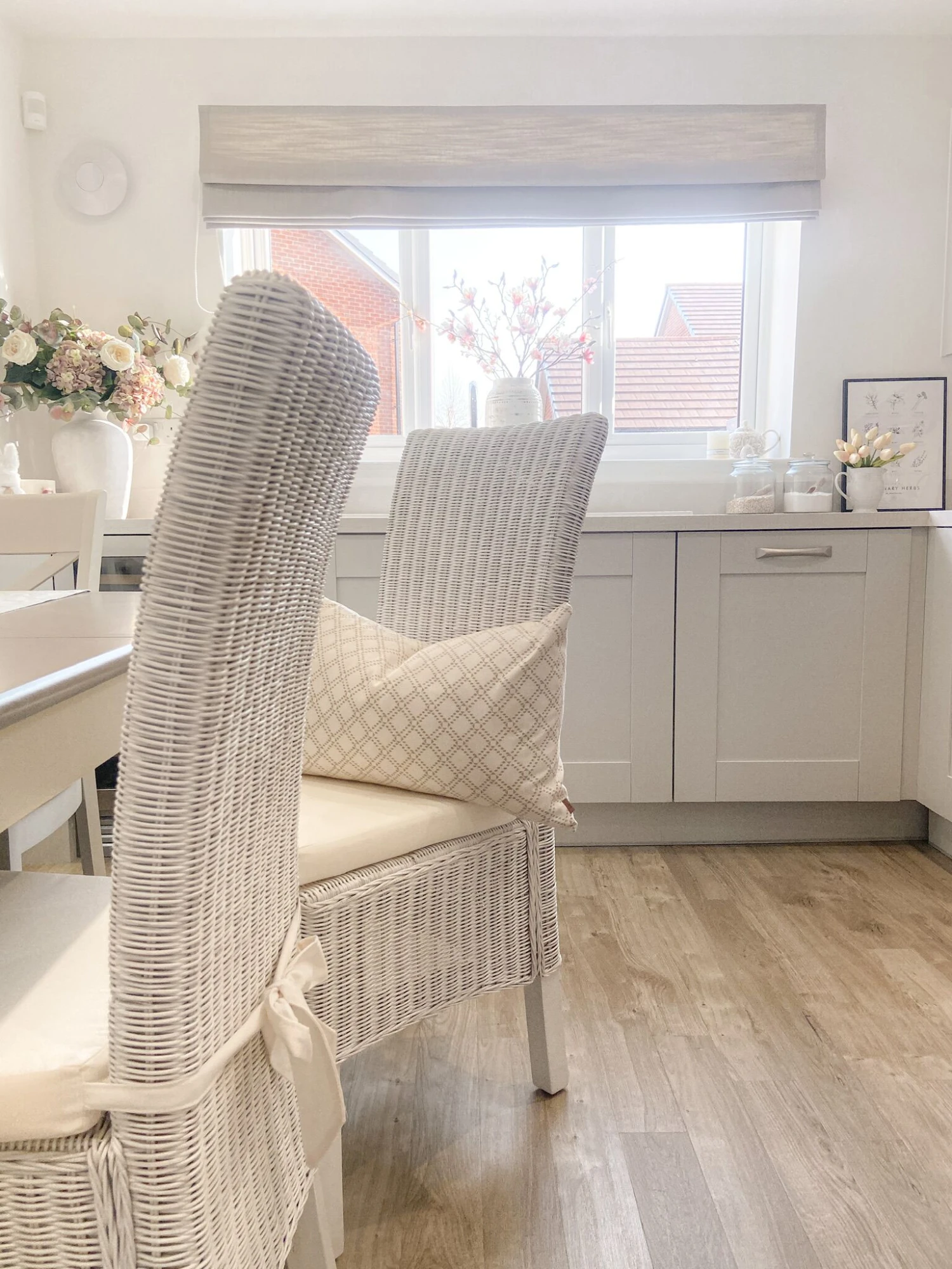 Set Of 2 Rattan Dining Chairs White ANDES - Image 3