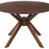 Round Dining Table ⌀ 120 Cm Dark Wood TYMIS