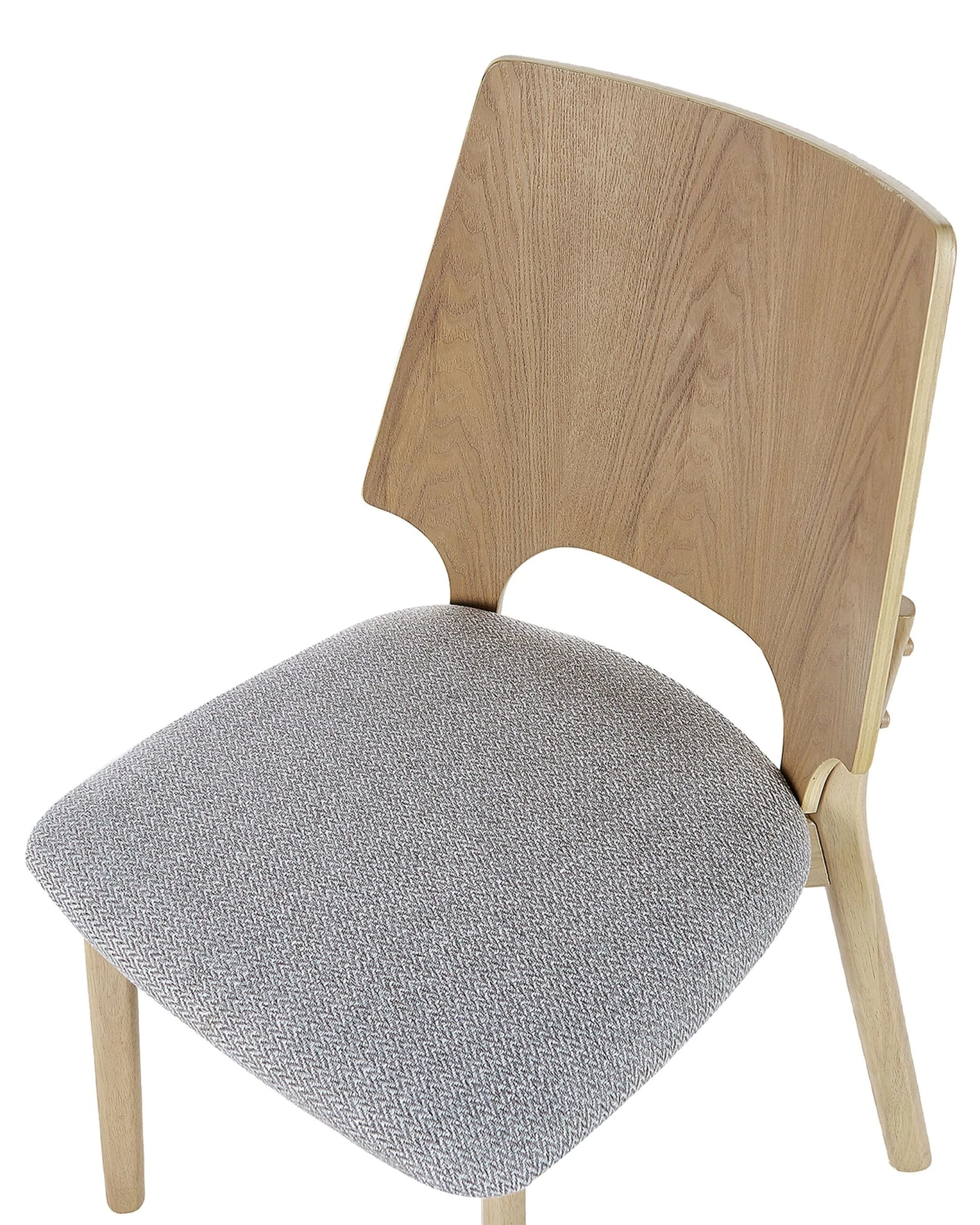 Set Of 2 Dining Chairs Light Wood And Grey ABEE - Image 7