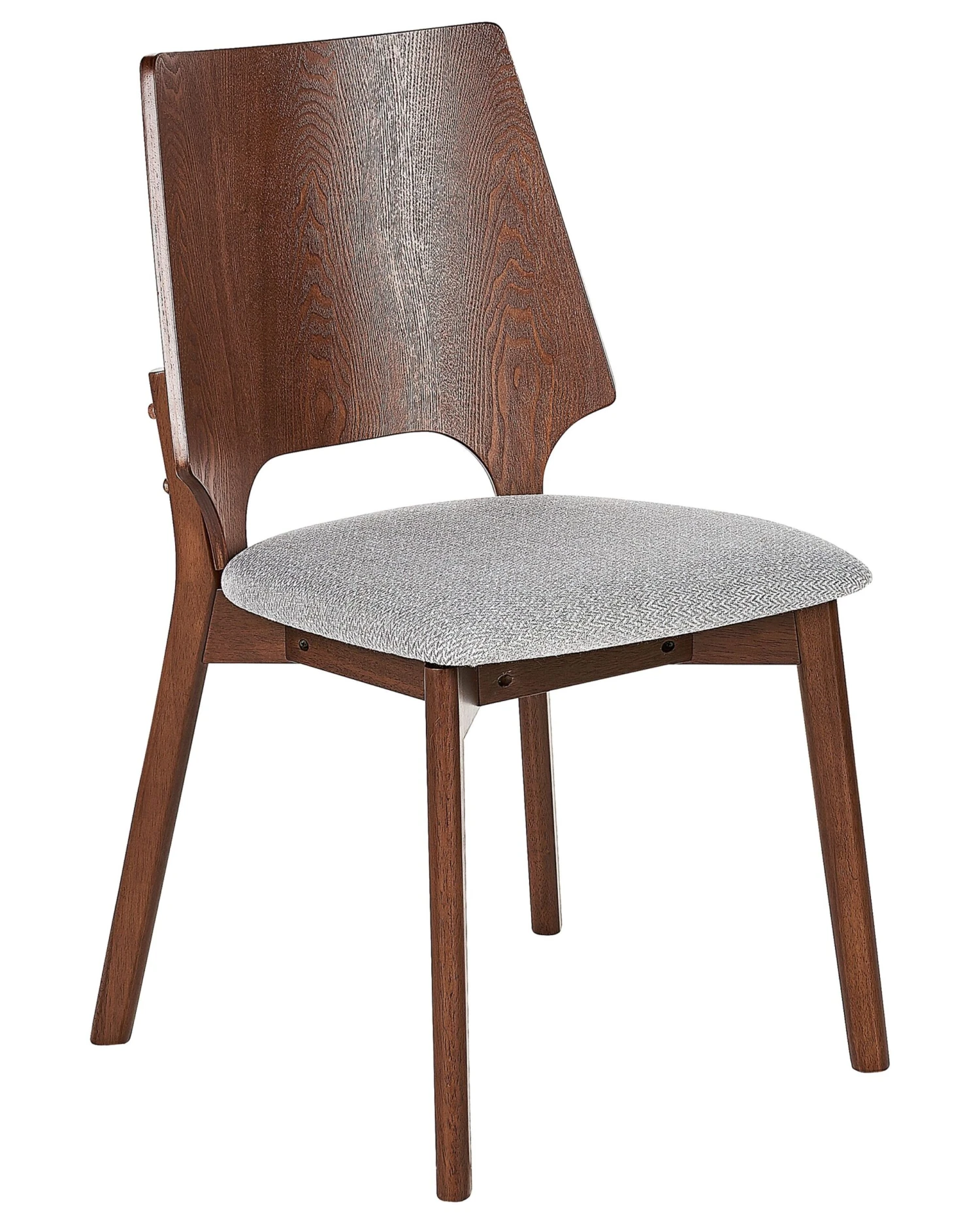 Set Of 2 Dining Chairs Dark Wood And Grey ABEE - Image 3