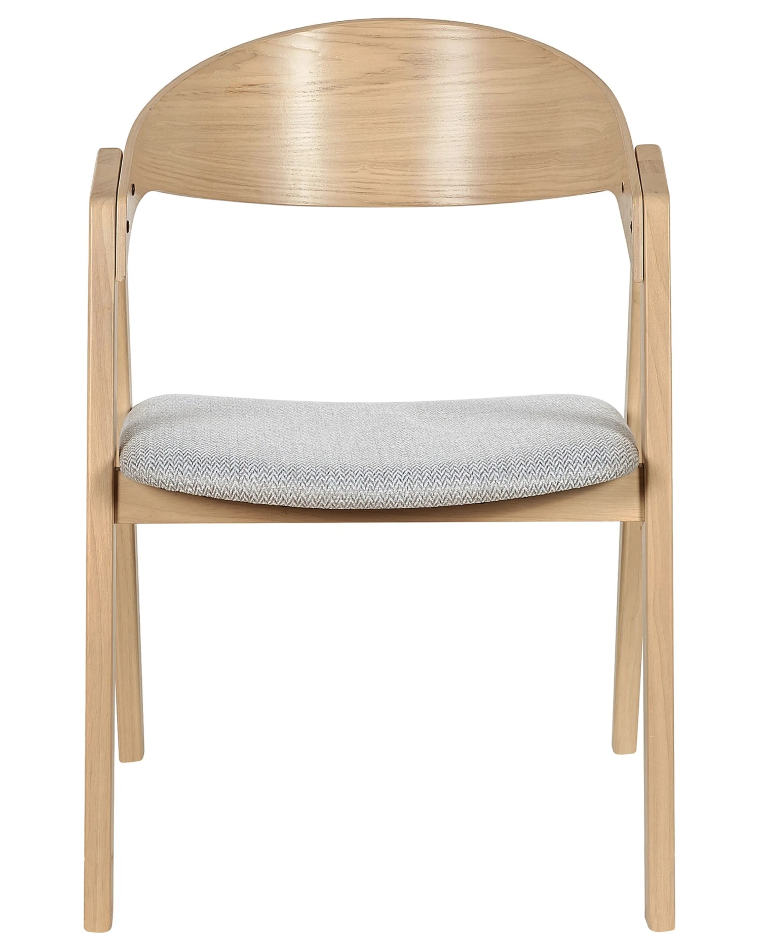 Set Of 2 Dining Chairs Light Wood And Grey YUBA - Image 7