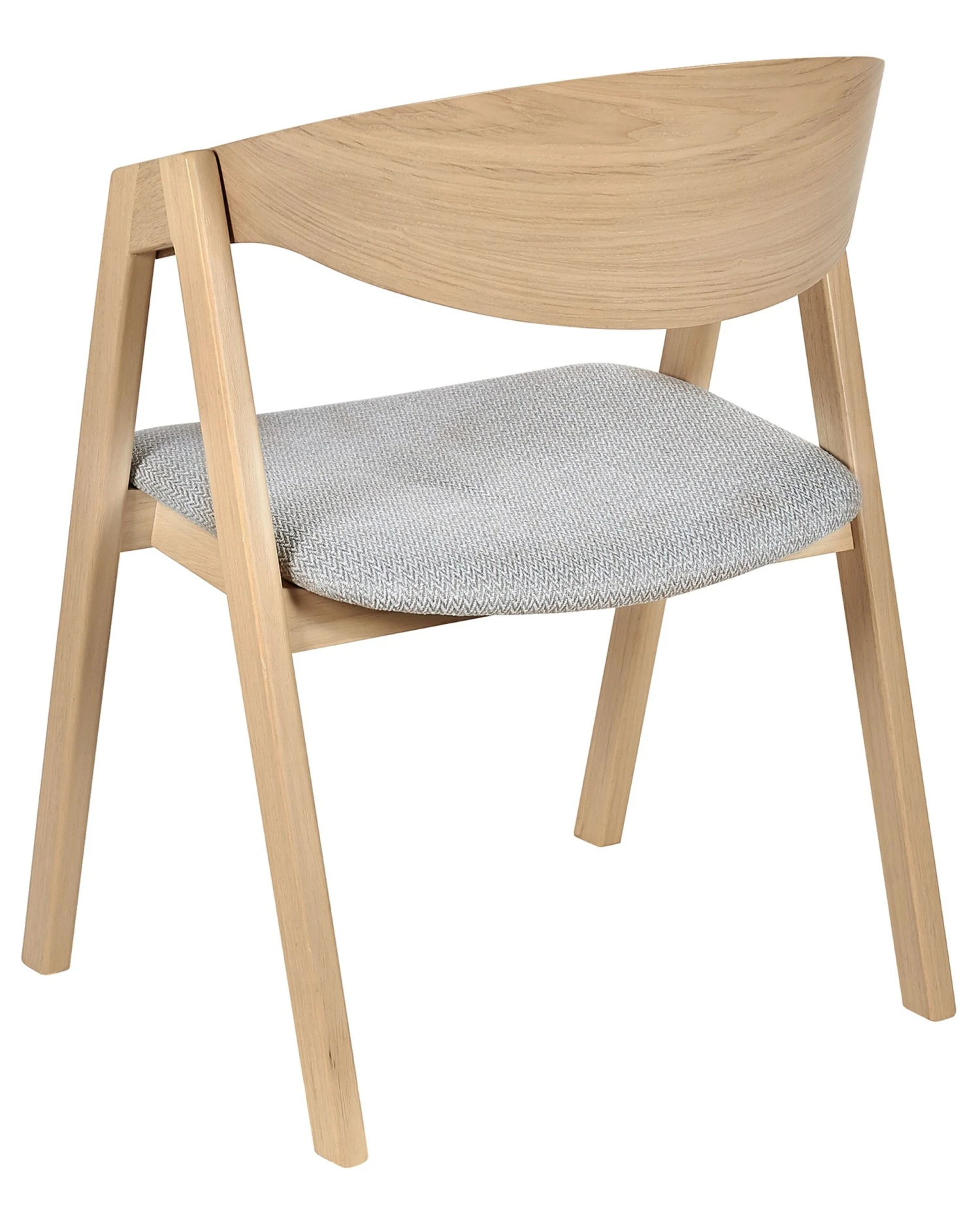 Set Of 2 Dining Chairs Light Wood And Grey YUBA - Image 8