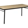 Dining Table 180 X 90 Cm Light Wood With Black IVORIE