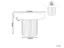 Round Dining Table ⌀ 120 Cm Light Wood VISTALLA -Best Furniture Store undef src sa picid 841052 type whitesh image scaled