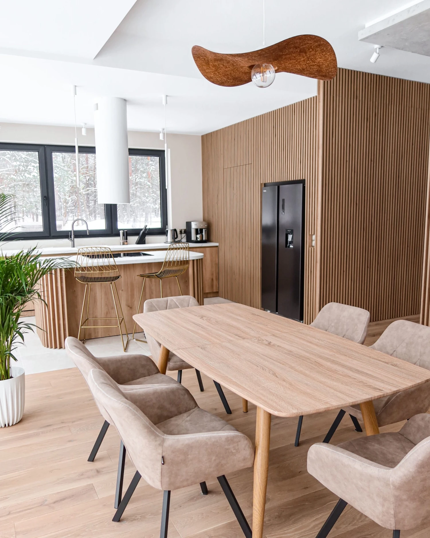 Set Of 2 Fabric Dining Chairs Beige MONEE 6 Set Of 2 Fabric Dining Chairs Beige MONEE - Image 6