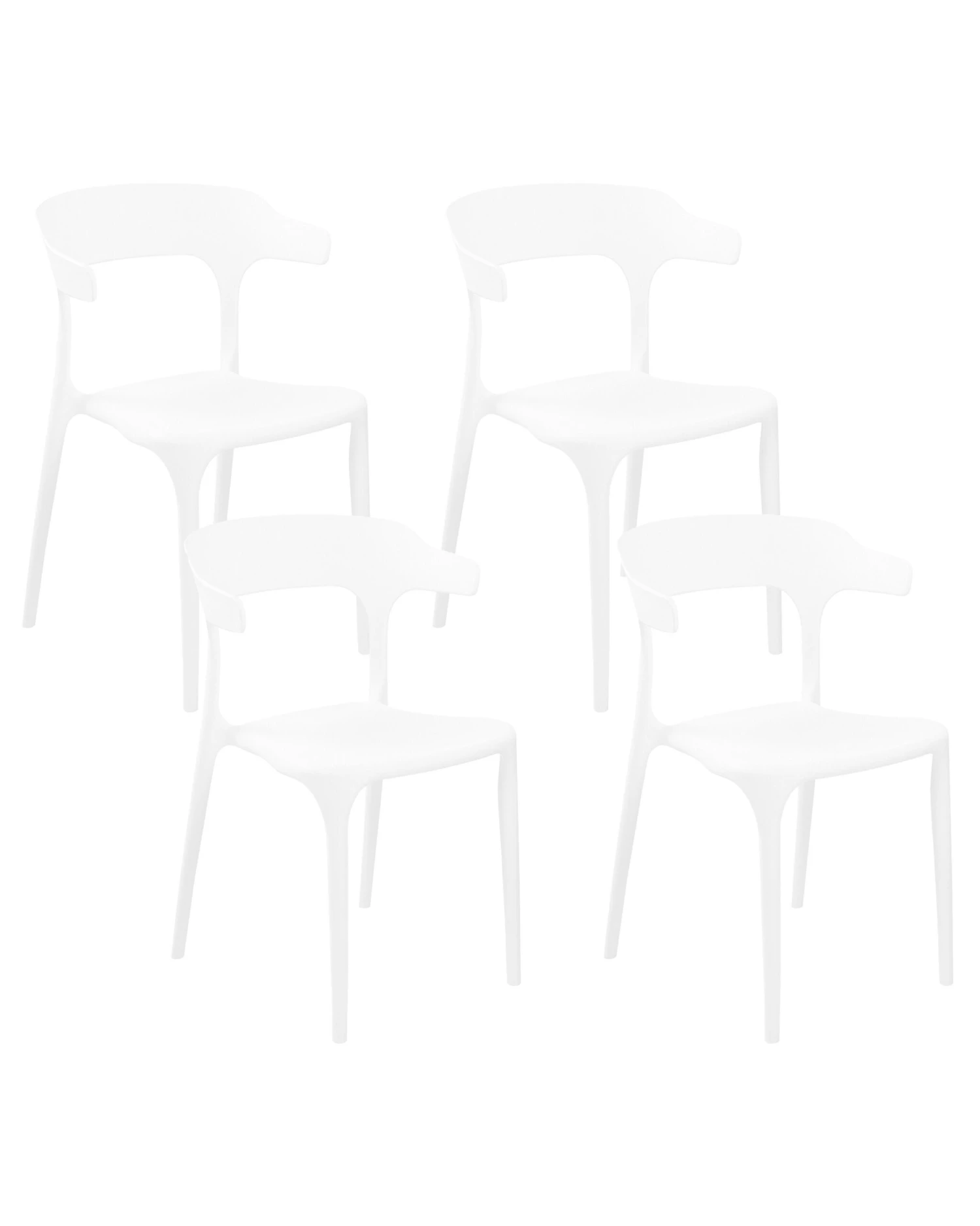 Set Of 4 Dining Chairs White GUBBIO 1 Set Of 4 Dining Chairs White GUBBIO