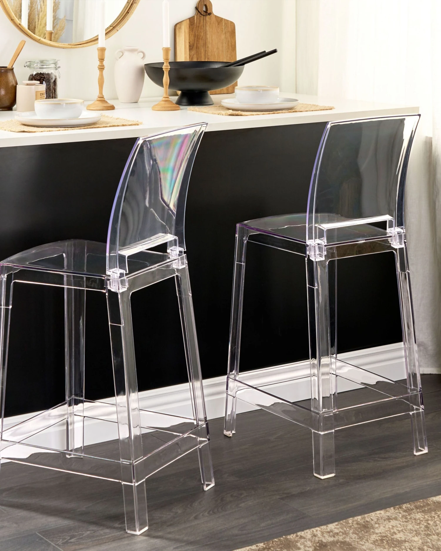 Set Of 2 Bar Chairs Transparent WELLINGTON 2 Set Of 2 Bar Chairs Transparent WELLINGTON - Image 2