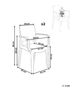 Set Of 2 Dining Chairs Transparent KENWOOD -Best Furniture Store undef src sa picid 844653 type whitesh image scaled