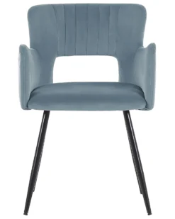 Set Of 2 Velvet Dining Chairs Light Blue SANILAC 11 Set Of 2 Velvet Dining Chairs Light Blue SANILAC -Best Furniture Store undef src sa picid 847116 type whitesh image scaled