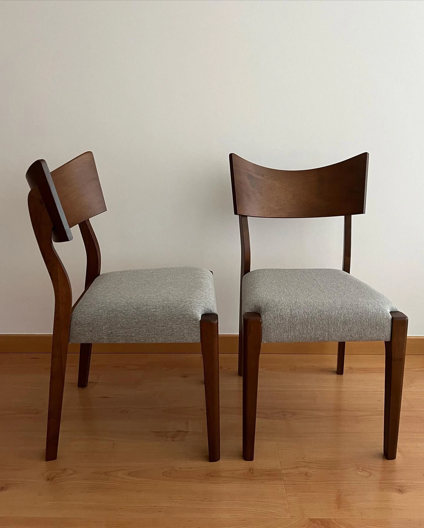 Set Of 2 Wooden Dining Chairs Grey EDEN 3 Set Of 2 Wooden Dining Chairs Grey EDEN - Image 3